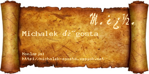 Michalek Ágosta névjegykártya